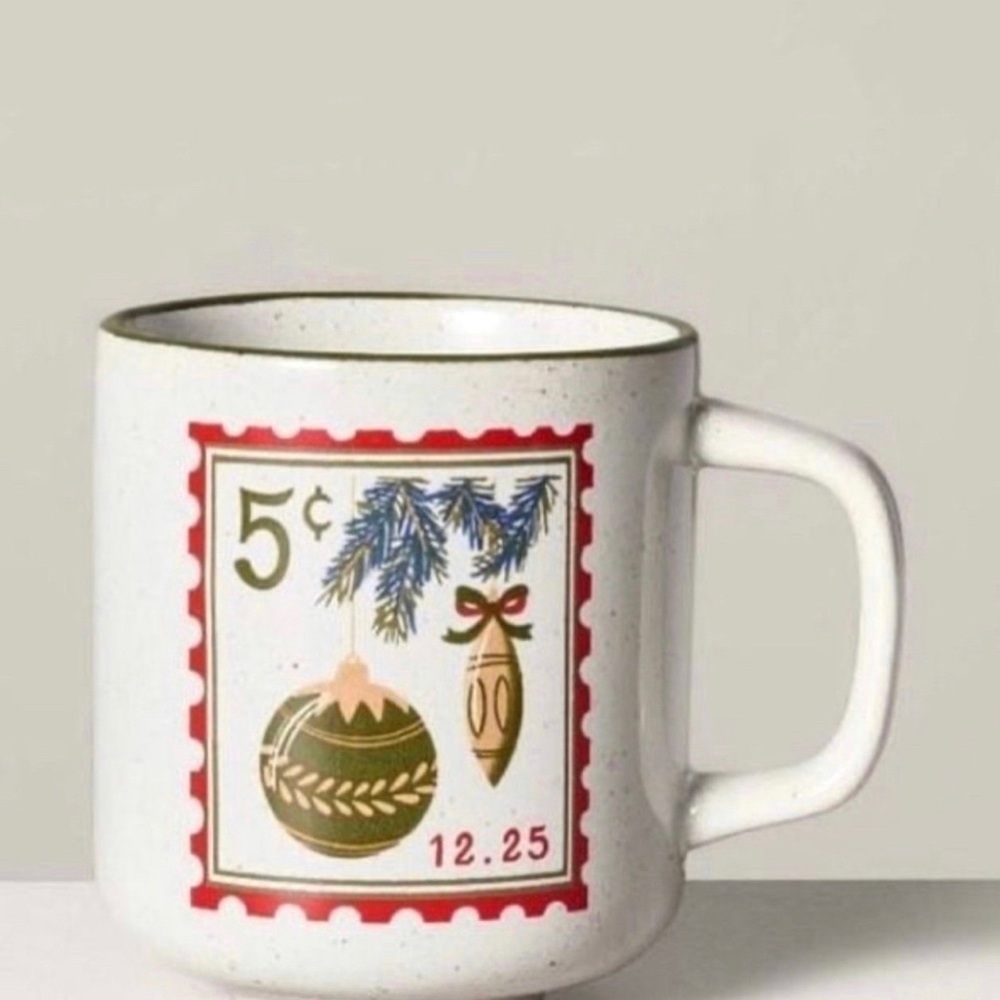 Hearth & Hand with Magnolia Christmas Stamp Stoneware Coffee Mug